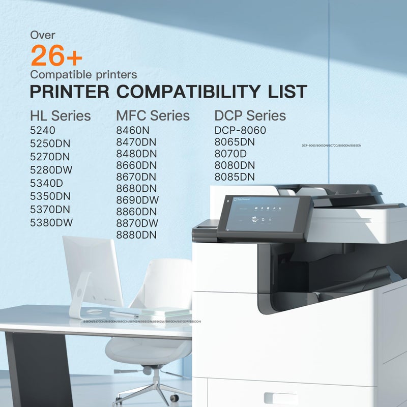E-Z Ink Compatible Toner Cartridge Replacement for Brother TN580 TN650 TN550 TN620 High Yield Compatible with HL-5370DW HL-5340D DCP-8060 DCP-8065DN HL-5240 HL-5250DN MFC-8660DN (Black, 2 Pack) - Image 3